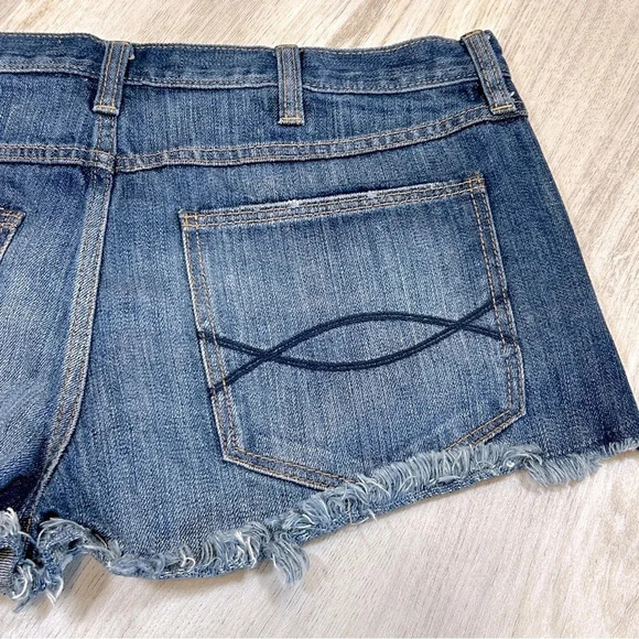 Abercrombie & Fitch High Rise Festival Short Button-Fly Daisy Duke Microshorts - Picture 6 of 9